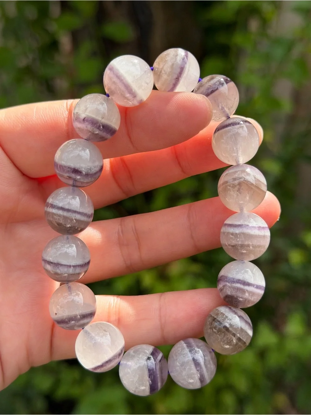 13mm unique banded dream amethyst bracelet 1730
